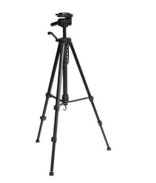 Omegon Aluminium-Dreibeinstativ (schwarz) mit Neigekopf